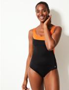 Marks & Spencer Active Padded Scoop Neck Swimsuit Black Mix