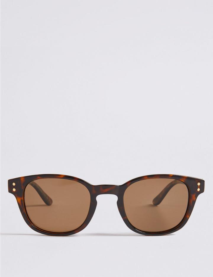 Marks & Spencer Polarised D Frame Sunglasses Dark Brown