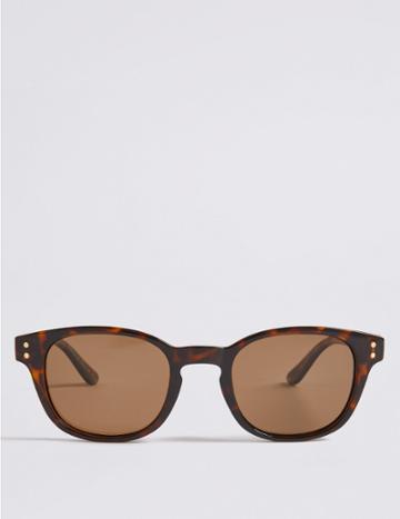 Marks & Spencer Polarised D Frame Sunglasses Dark Brown