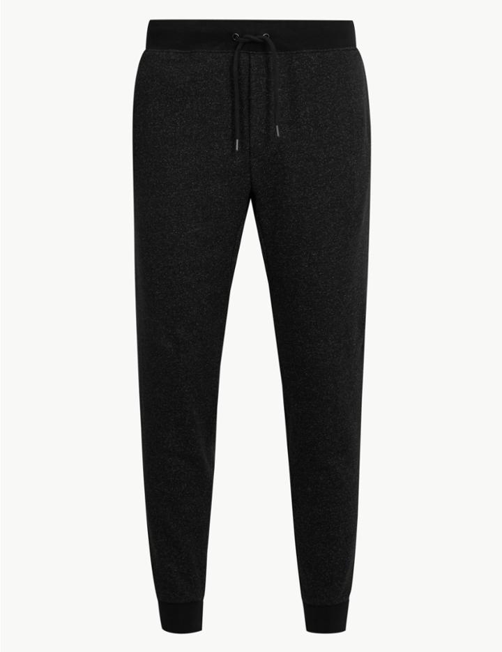 Marks & Spencer Cotton Rich Joggers Charcoal Mix