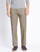 Marks & Spencer Tailored Fit Pure Cotton Chinos Tan