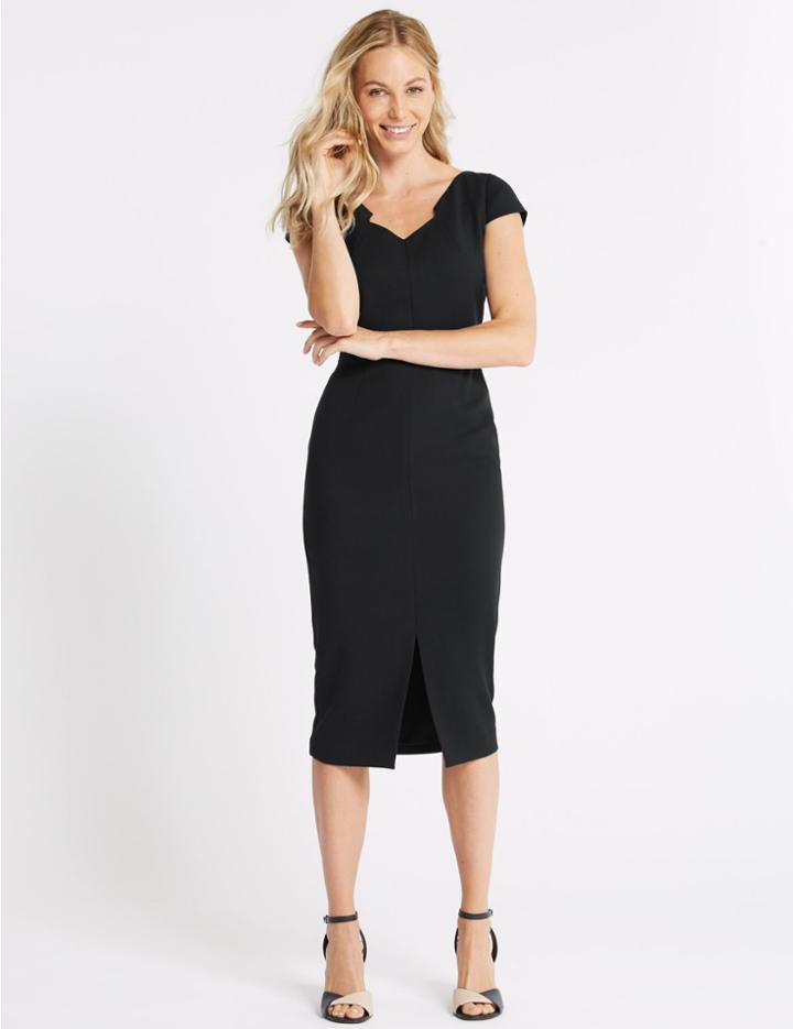 Marks & Spencer Short Sleeve Bodycon Dress Navy