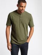 Marks & Spencer Pure Cotton Textured Top Khaki