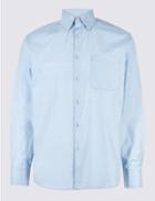 Marks & Spencer Pure Cotton Regular Fit Luxury Shirt Chambray