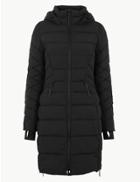 Marks & Spencer Quilted & Padded Longline Coat Black