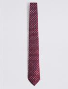 Marks & Spencer Multi Spotted Tie Medium Cranberry