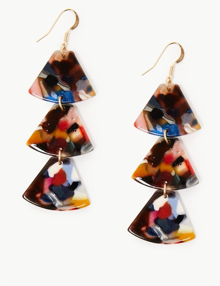 Marks & Spencer Triangle Drop Earrings Multi
