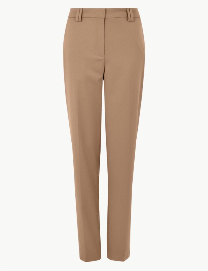 Marks & Spencer Freya Relaxed Straight Leg Trousers Camel