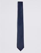 Marks & Spencer Longer Length Pure Silk Tie Navy