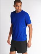 Marks & Spencer Quick Dry Active Mesh T-shirt With Reflective Trim Bright Blue