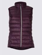 Marks & Spencer Down & Feather Gilet With Stormwear&trade; Purple