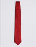 Marks & Spencer Pure Silk Micro Spot Tie Red