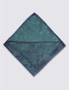 Marks & Spencer Pure Silk Paisley Bow Tie & Pocket Square Set Green Mix