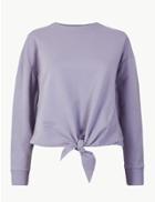 Marks & Spencer Knot Front Sweatshirt Dusted Lilac