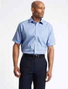Marks & Spencer Short Sleeve Non-iron Regular Fit Shirt Blue Mix