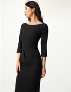 Marks & Spencer Seam Detail Bodycon Knee Length Dress Black