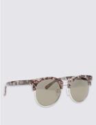 Marks & Spencer Marble Clubmaster Oversized Sunglasses Pink Mix