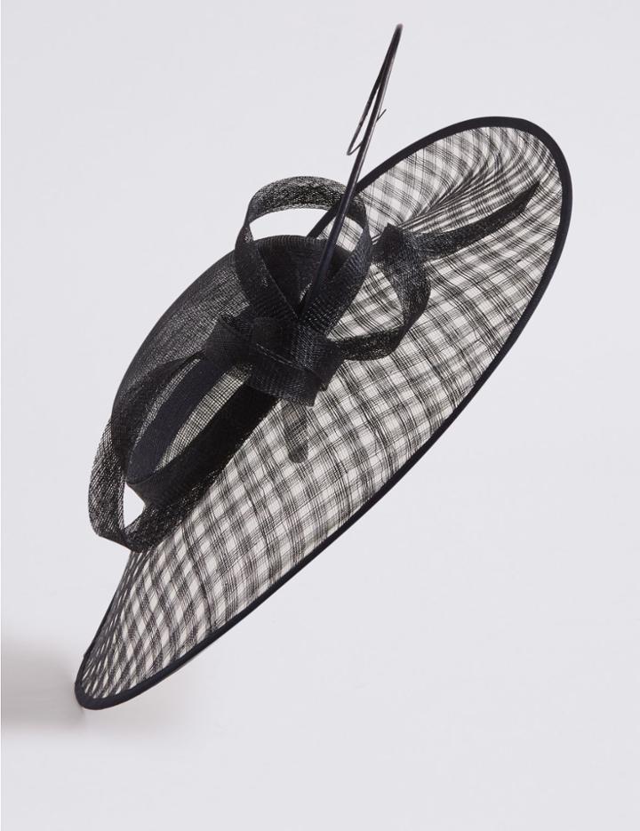 Marks & Spencer Large Disc Bow Hat Navy Mix