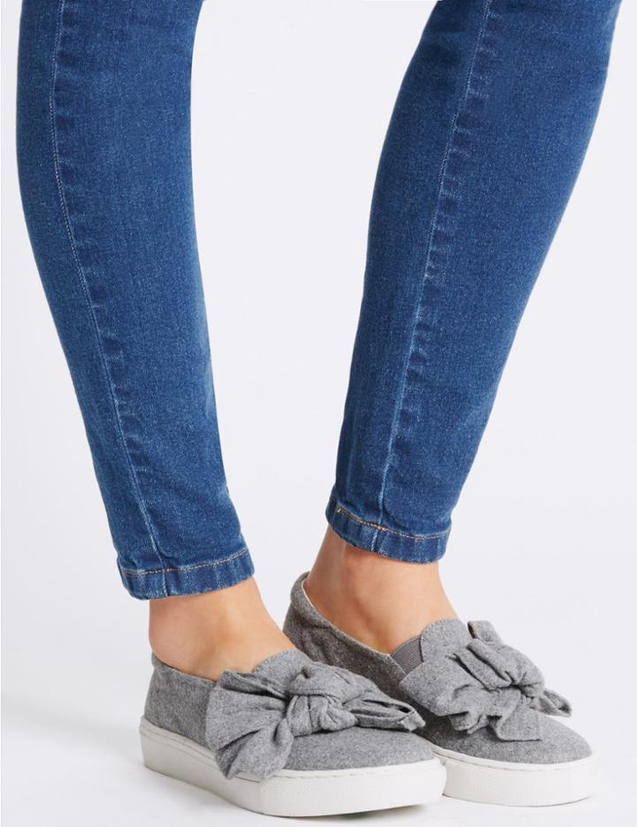 Marks & Spencer Bow Trainers Grey