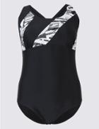 Marks & Spencer Plus Secret Slimming&trade; Printed Swimsuit Black Mix