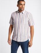 Marks & Spencer Easy To Iron Linen Rich Shirt With Pocket Putty Mix