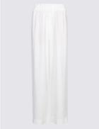 Marks & Spencer Pure Linen Wide Leg Trousers Soft White