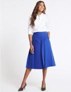Marks & Spencer Textured A-line Midi Skirt Royal Blue