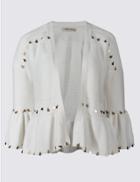 Marks & Spencer Pure Cotton Textured Boho Cardigan Ivory