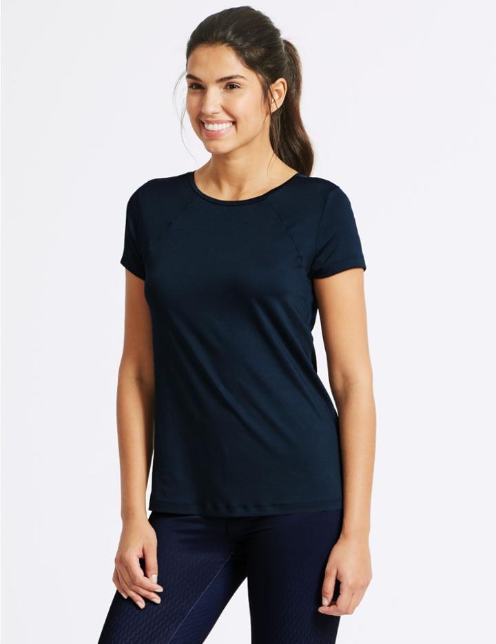 Marks & Spencer Round Neck Short Sleeve Top Navy