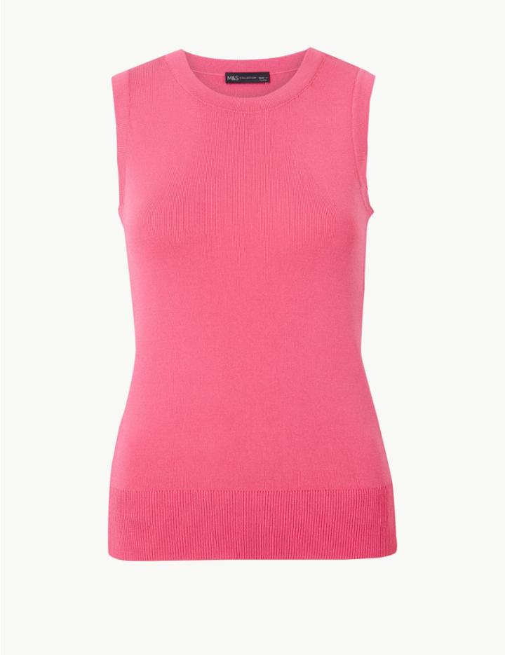 Marks & Spencer Round Neck Jumper Pink