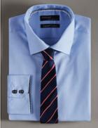 Marks & Spencer Official England Pure Silk Striped Tie Navy/red