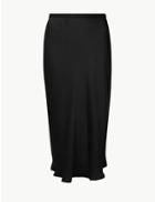 Marks & Spencer Slip Midi Skirt Black