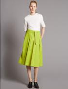 Marks & Spencer Tie Front Wrap A-line Midi Skirt Yellow