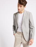 Marks & Spencer Slim Fit Textured Jacket Grey
