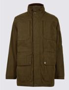 Marks & Spencer Cotton Blend Jacket With Stormwear&trade; Olive
