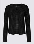 Marks & Spencer Jacquard Blazer Black Mix