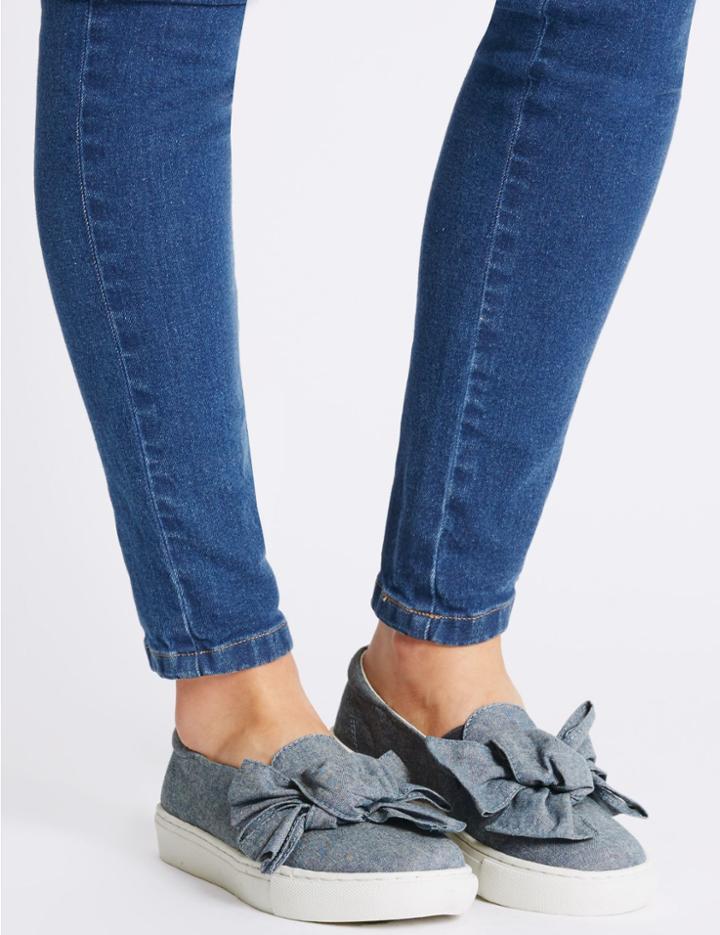 Marks & Spencer Bow Trainers With Insolia Flex&reg; Denim