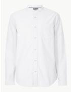 Marks & Spencer Pure Cotton Shirt With Pocket White/white