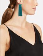Marks & Spencer Tassel Drop Earrings Green Mix