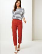 Marks & Spencer Sustainable Pure Cotton Tapered Leg Chinos Burnt Orange