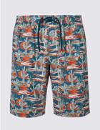 Marks & Spencer Cactus Print Swim Shorts Navy Mix