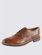Marks & Spencer Leather Lace-up Derby Shoes Tan