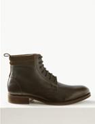 Marks & Spencer Leather Lace-up Chukka Boots Rich Brown