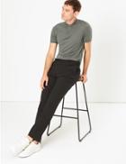 Marks & Spencer The Ultimate Grey Slim Fit Checked Trousers Grey