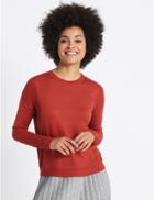 Marks & Spencer Round Neck Ribbed Sleeve Jumper Sienna