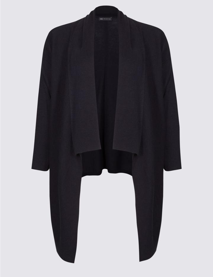 Marks & Spencer Curve Long Sleeve Cardigan Navy