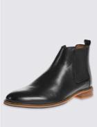 Marks & Spencer Leather Chelsea Pull-on Boots Black