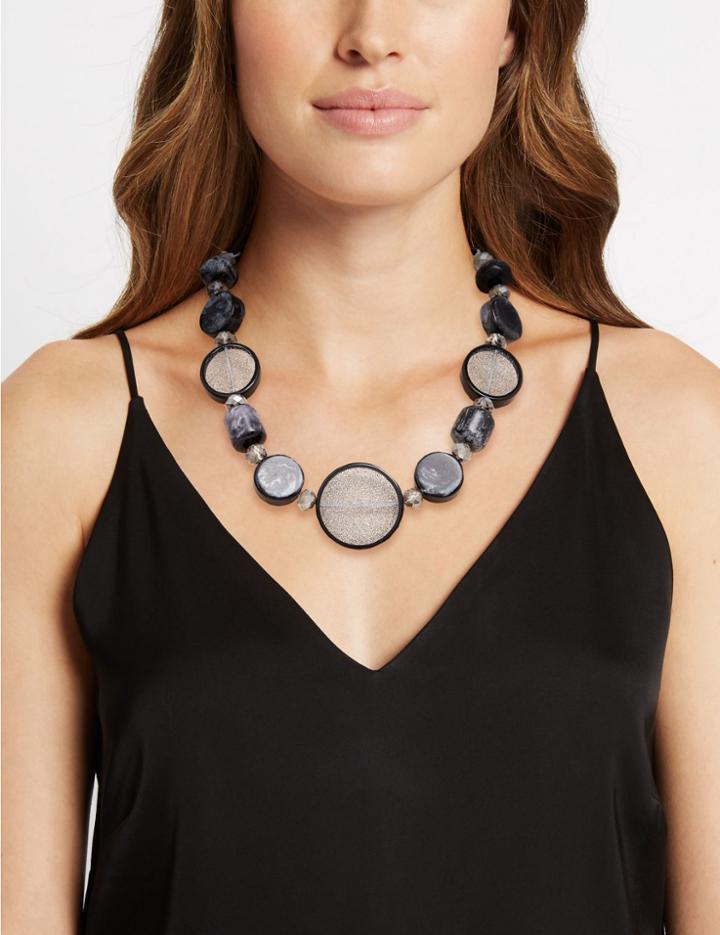 Marks & Spencer Shimmer Necklace Black Mix