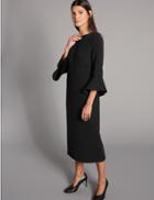 Marks & Spencer Flared Sleeve Bodycon Midi Dress Black