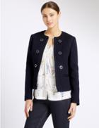 Marks & Spencer Pure Cotton Twill Jacket Navy Mix